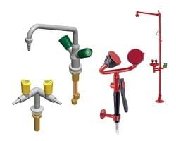 Laboratory fittings TOF and safety showers