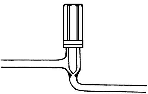 Ventil teflonový, jednocestný přímý B, průměr 2 mm, typ VT 0-2