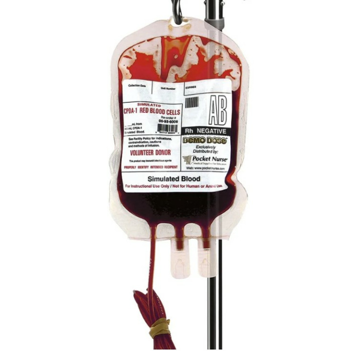 PN01009 Demo Dose - Cvin krevn infuzn vak - erven krvinky  AB Rh negativn