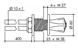 TOF 1000/131 - Laboratorn ovldac ventil, napojen na mdn trubice 101mm