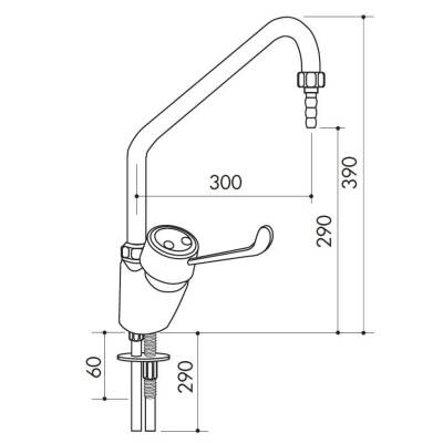 TOF 1000/211 - Laboratory lever mixer - high