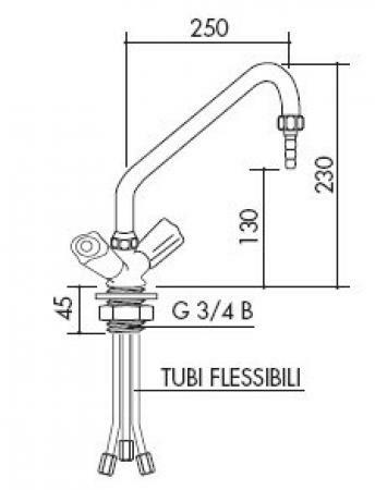 TOF 1000/281 - Single hole mixer - low pressure